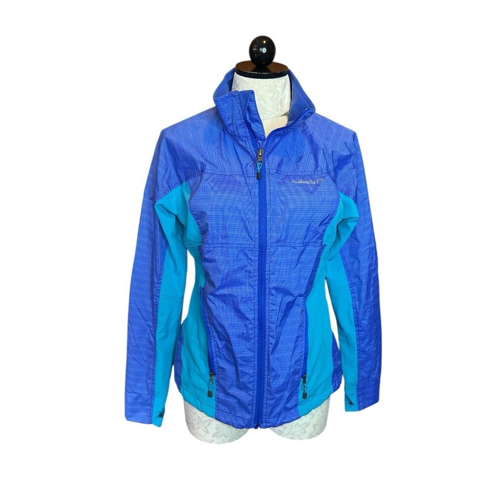 Avalanche Women's Weathershield Jacket Coat Top Blue Zip Wind‎ Rain Waterproof M